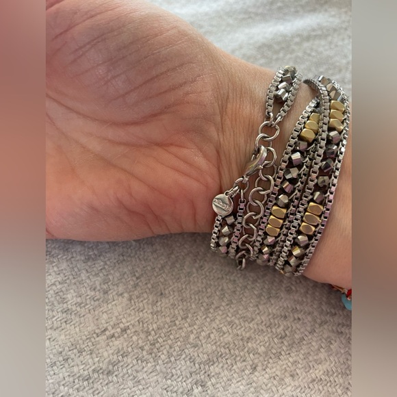 Stella & Dot Luna Wrap Bracelet- Mixed Metal - Picture 3 of 7
